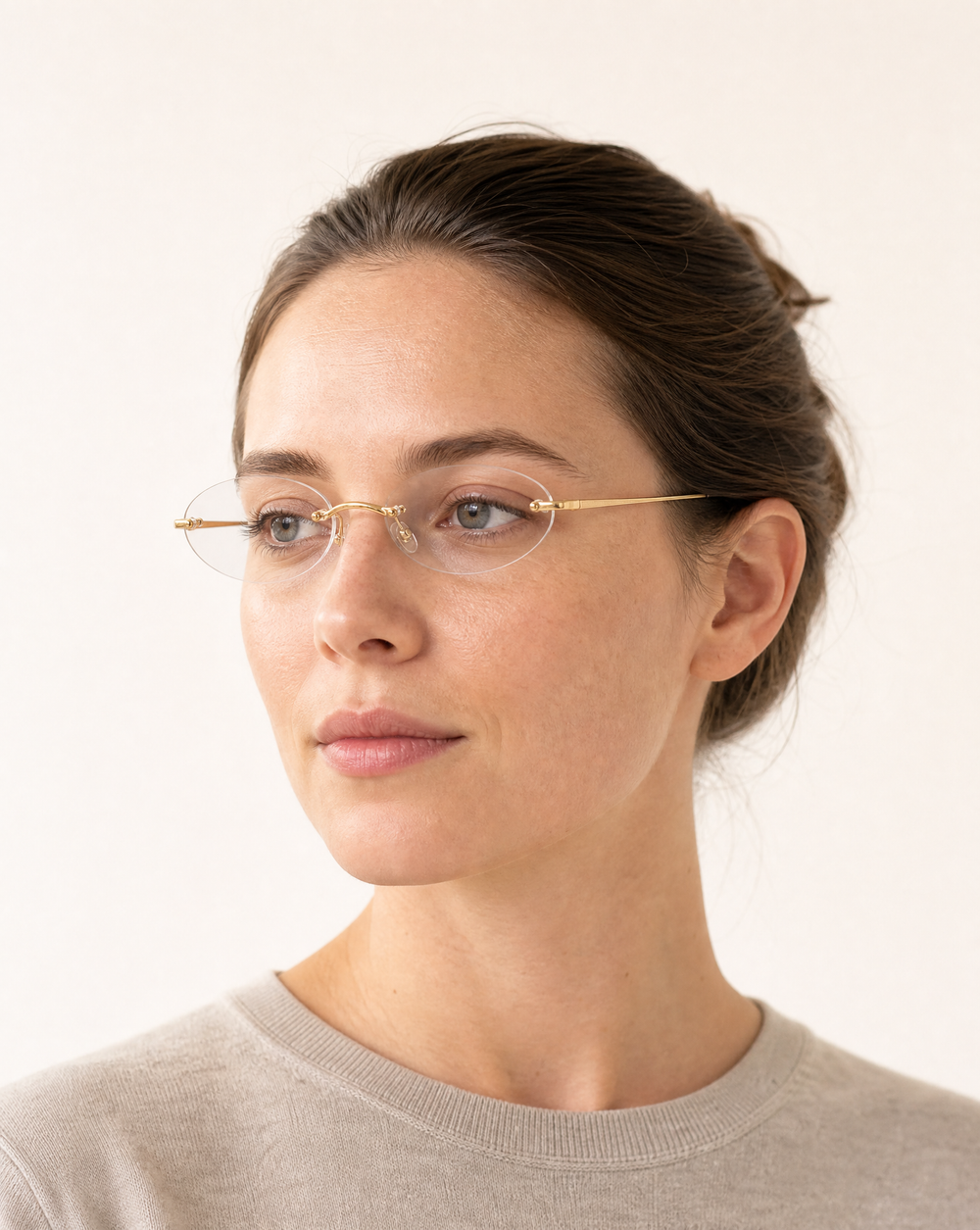 Odian Rimless Oval Custom Glasses – Style 12